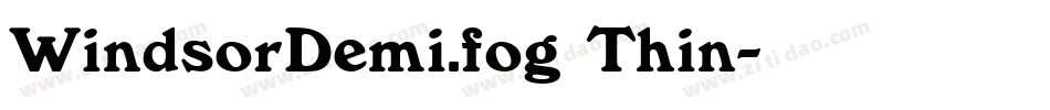 WindsorDemi.fog Thin字体转换
